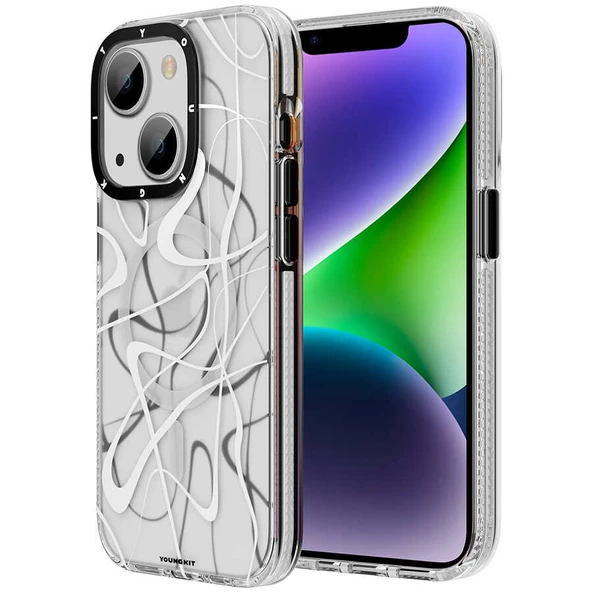 Youngkit Apple iPhone 14 Plus Kılıf Magsafe Şarj Özellikli Youngkit Water-Ink Serisi Kapak ürün görseli 1