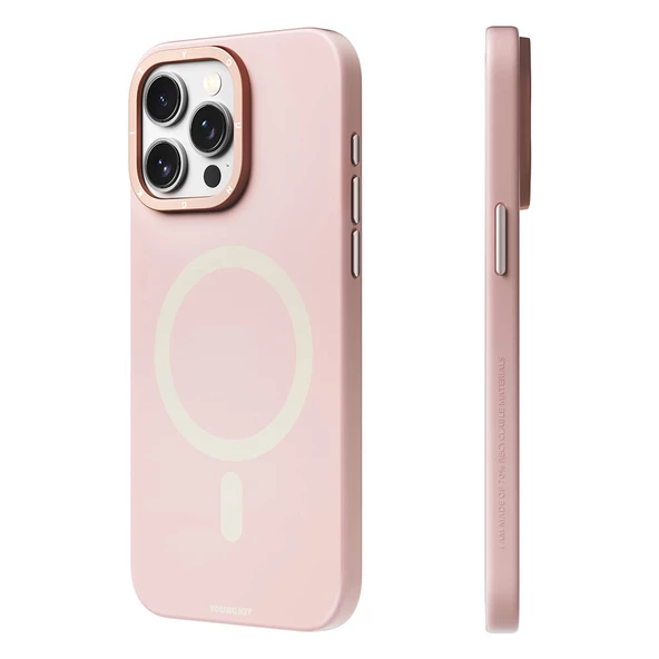 Youngkit Apple iPhone 15 Pro Kılıf Magsafe Şarj Özellikli Çizilmeye ve Aşınmaya Dayanıklı Youngkit Velvet Serisi Kapak ürün görseli 1