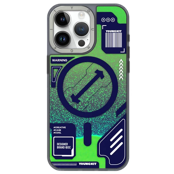Youngkit Apple iPhone 15 Pro Kılıf Magsafe Şarj Özellikli YoungKit Galaxy Serisi Kapak ürün görseli 1