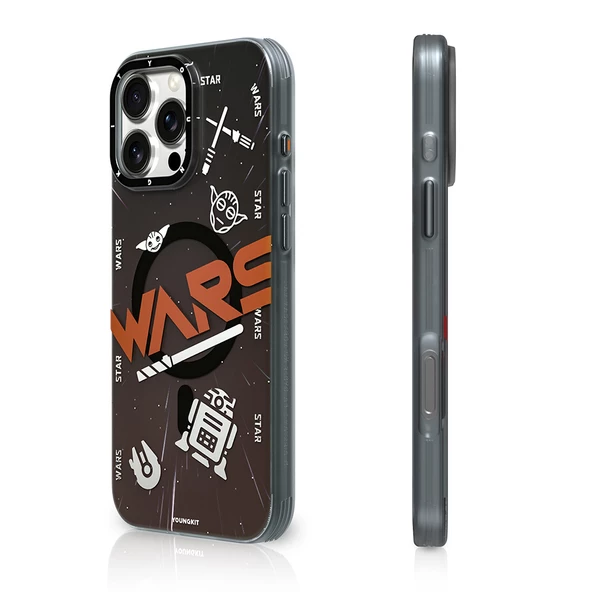 Youngkit Apple iPhone 16 Pro Max Kılıf Magsafe Şarj Özellikli Airbagli Hologram Tasarımlı Youngkit Interstellar Serisi Kapak ürün görseli 1
