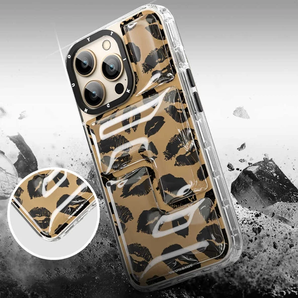 Youngkit Apple iPhone 13 Pro Kılıf YoungKit Leopard Article Serisi Kapak - Resim 10