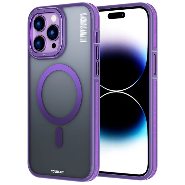 Youngkit Apple iPhone 14 Pro Kılıf Magsafe Şarj Özellikli Youngkit Rock Sand Serisi Kapak ürün görseli 1