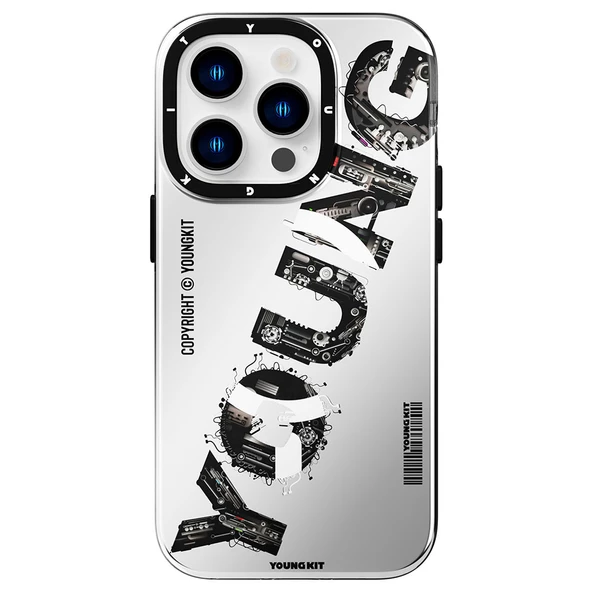 Youngkit Apple iPhone 14 Pro Max Kılıf Magsafe Şarj Özellikli Yazı Temalı YoungKit Mechanic Serisi Kapak ürün görseli 1
