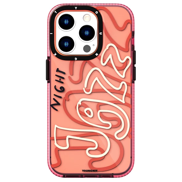 Youngkit Apple iPhone 14 Pro Max Kılıf Şeffaf Renkli Yazı Temalı Tasarım YoungKit Jazz Serisi Kapak ürün görseli 1