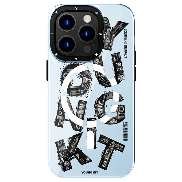 Youngkit Apple iPhone 14 Pro Kılıf Magsafe Şarj Özellikli Yazı Temalı YoungKit Mechanic Serisi Kapak ürün görseli 1