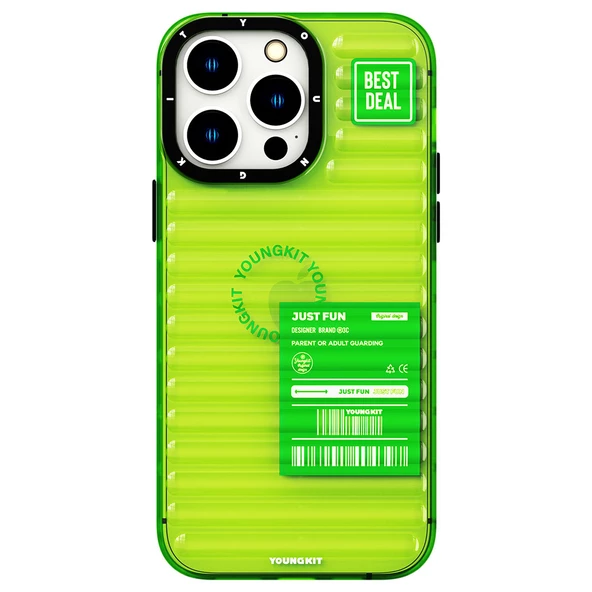 Youngkit Apple iPhone 14 Pro Kılıf Şeffaf Renkli Tasarım YoungKit Fluorite Serisi Kapak ürün görseli 1