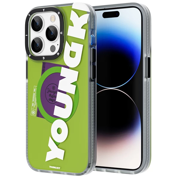 Youngkit Apple iPhone 13 Pro Kılıf Magsafe Şarj Özellikli Youngkit Binfen Serisi Yazı Temalı Kapak ürün görseli 1