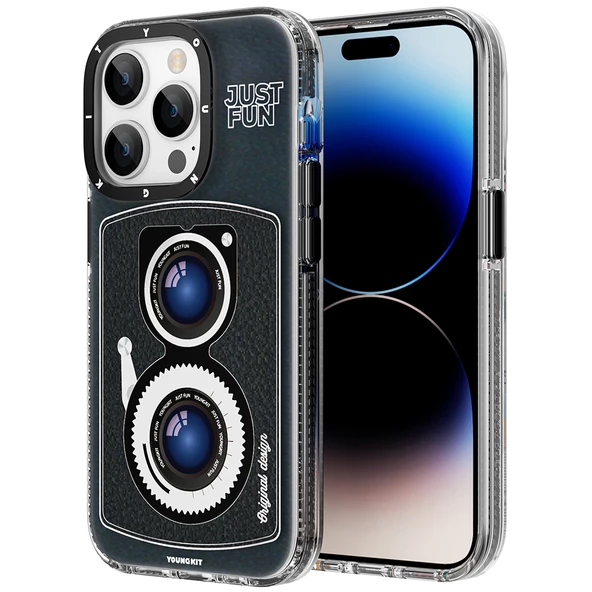 Youngkit Apple iPhone 14 Pro Kılıf Magsafe Şarj Özellikli Lens Figürlü YoungKit Art Film Serisi Kapak ürün görseli 1