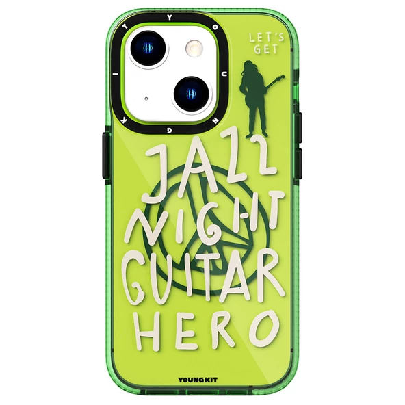 Youngkit Apple iPhone 13 Kılıf Şeffaf Renkli Yazı Temalı Tasarım YoungKit Jazz Serisi Kapak ürün görseli 1