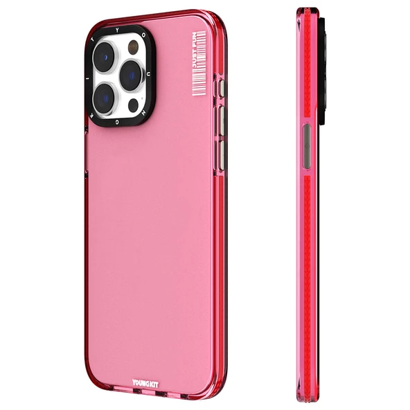 Youngkit Apple iPhone 15 Pro Max Kılıf Pürüzsüz Düz Arka Yüzey YoungKit Crystal Color Serisi Kapak ürün görseli 1