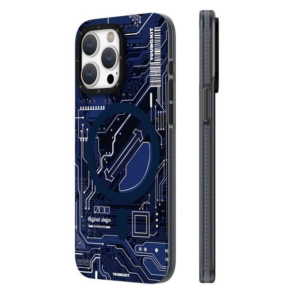 Youngkit Apple iPhone 15 Pro Kılıf Magsafe Şarj Özellikli YoungKit Technology Serisi Kapak ürün görseli 1