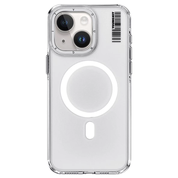 Youngkit Apple iPhone 15 Kılıf Magsafe Şarj Özellikli Şeffaf Youngkit Crystal Shield Serisi Kapak ürün görseli 1