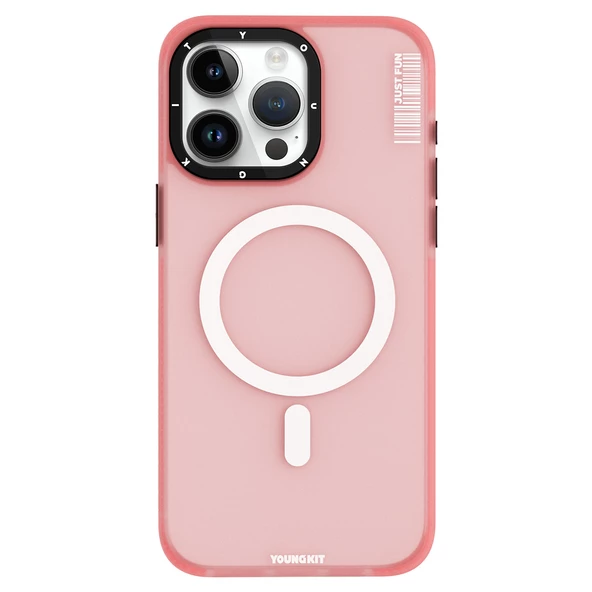 Youngkit Apple iPhone 15 Pro Kılıf Magsafe Şarj Özellikli Youngkit Colored Sand Serisi Kapak ürün görseli 1