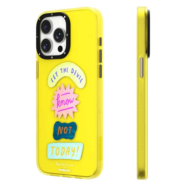 Youngkit Apple iPhone 15 Pro Max Kılıf Yazı Desenli Youngkit Mindfulness Serisi Kapak ürün görseli 1