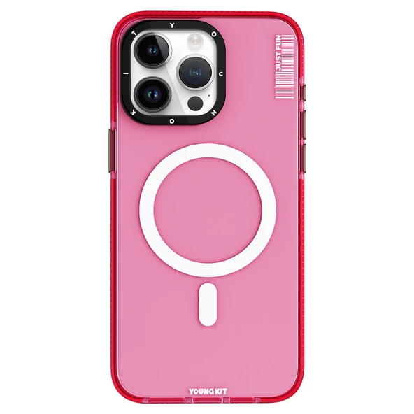 Youngkit Apple iPhone 15 Pro Max Kılıf Magsafe Şarj Özellikli YoungKit Crystal Color Serisi Kapak ürün görseli 1