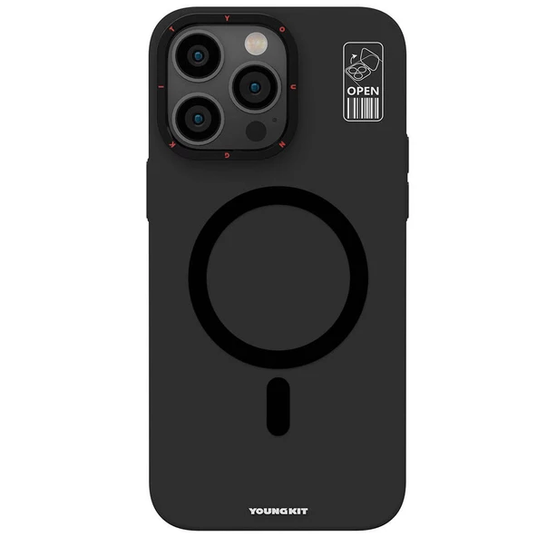Youngkit Apple iPhone 15 Pro Max Kılıf Magsafe Şarj Özellikli Standlı YoungKit Hermit Bracket Serisi Kapak ürün görseli 1