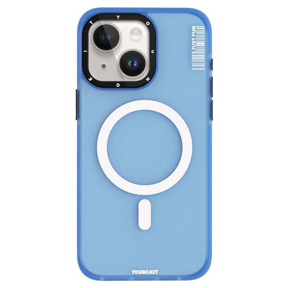 Youngkit Apple iPhone 15 Plus Kılıf Magsafe Şarj Özellikli Youngkit Colored Sand Serisi Kapak ürün görseli 1