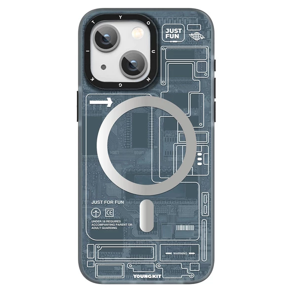 Youngkit Apple iPhone 15 Kılıf Magsafe Şarj Özellikli YoungKit Technology Serisi Kapak ürün görseli 1