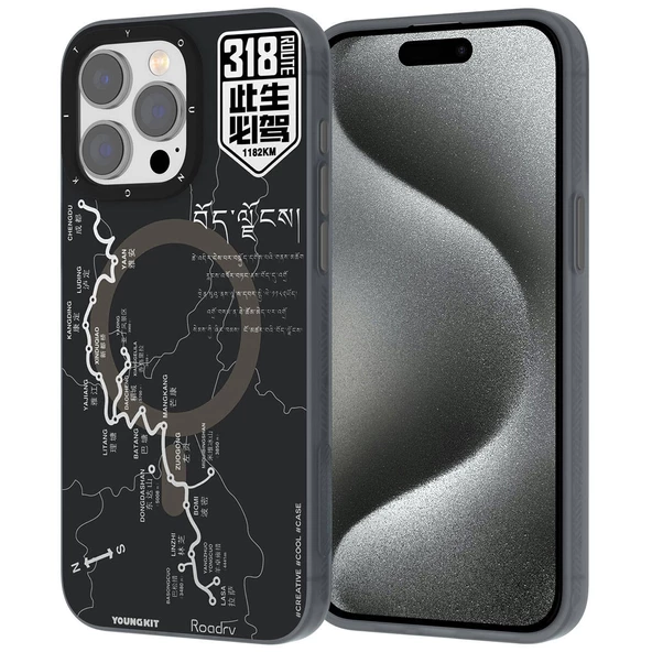 Youngkit Apple iPhone 15 Pro Max Kılıf Magsafe Şarj Özellikli Youngkit 318 Road Serisi Kapak ürün görseli 1