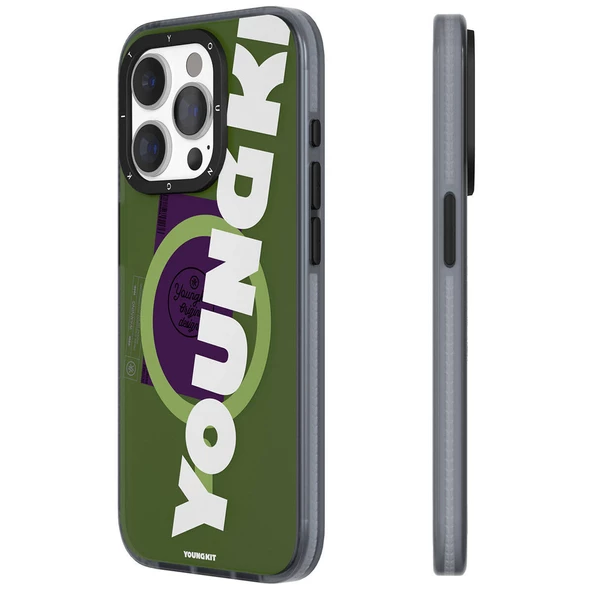 Youngkit Apple iPhone 15 Pro Max Kılıf Magsafe Şarj Özellikli Youngkit Binfen Serisi Yazı Temalı Kapak ürün görseli 1