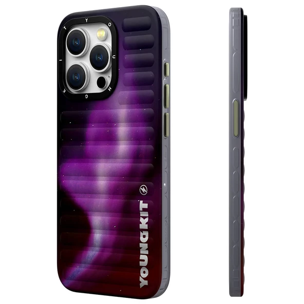 Youngkit Apple iPhone 15 Pro Kılıf Kuzey Işıkları Desenli Youngkit Aurora Serisi Kapak ürün görseli 1