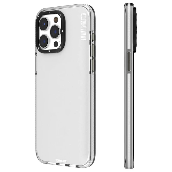 Youngkit Apple iPhone 15 Pro Kılıf Pürüzsüz Düz Arka Yüzey YoungKit Crystal Color Serisi Kapak ürün görseli 1