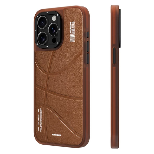 Youngkit Apple iPhone 15 Pro Kılıf Magsafe Şarj Özellikli Youngkit Backboard Serisi Leather Kapak ürün görseli 1