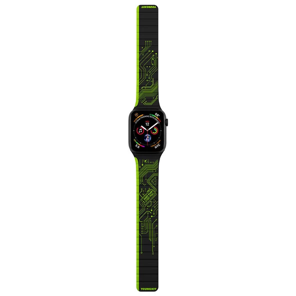 Youngkit Apple Watch Ultra 49mm Kordon Youngkit Technological Magnetik Tak Çıkar Silikon Strap Kayış ürün görseli 1
