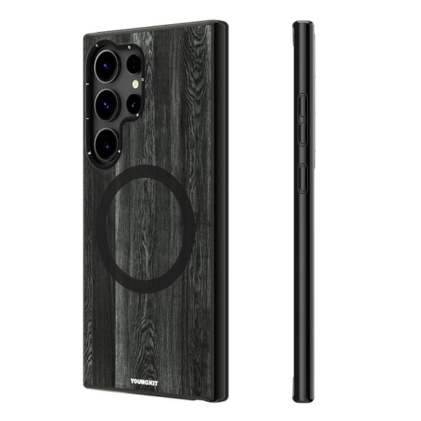 Youngkit Galaxy S24 Ultra Kılıf Magsafe Şarj Özellikli Sararmaya Dayanıklı Youngkit Wood Forest Serisi Kapak ürün görseli 1