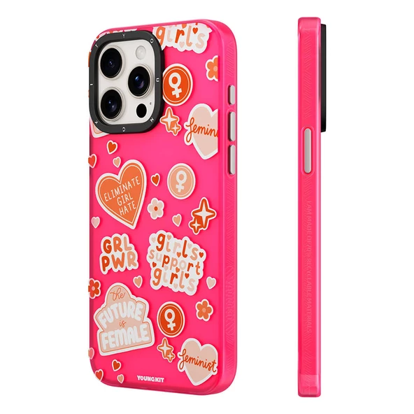 Youngkit Apple iPhone 14 Pro Max Kılıf Bethany Green Tasarımlı Youngkit Sweet Language Kapak ürün görseli 1
