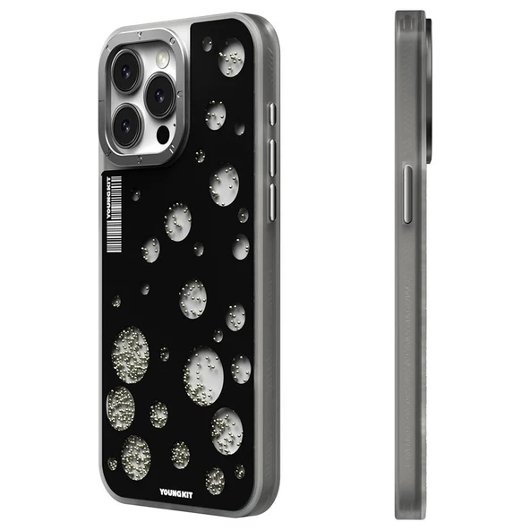 Youngkit Apple iPhone 14 Pro Kılıf Magsafe Şarj Özellikli Youngkit Quicksand Beads Serisi Kapak ürün görseli 1