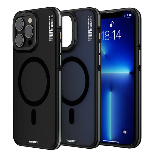 Youngkit Apple iPhone 13 Pro Max Kılıf Magsafe Şarj Özellikli Youngkit Rock Sand Serisi Kapak ürün görseli 1