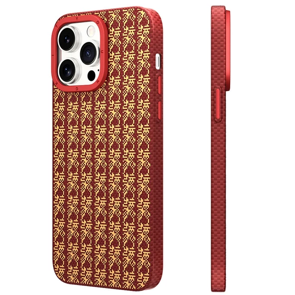 Youngkit Apple iPhone 15 Pro Kılıf Magsafe Şarj Özellikli Kevlar 1500D Youngkit Auspicious Loong Serisi Kapak ürün görseli 1