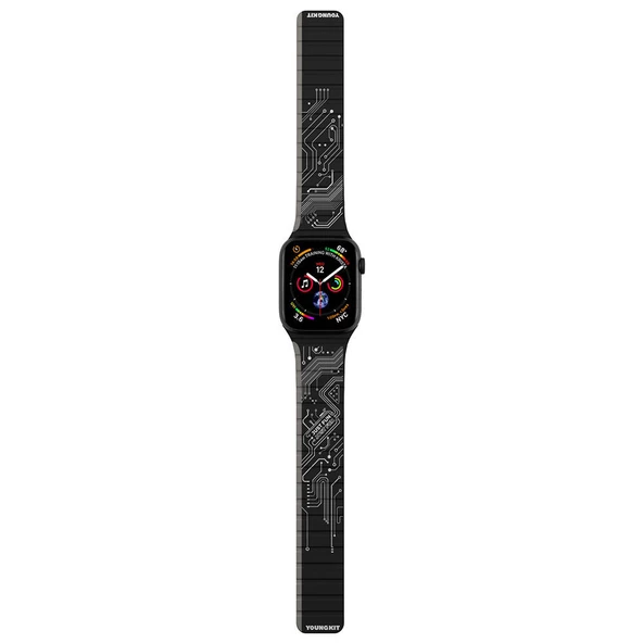 Youngkit Apple Watch 42mm Kordon Youngkit Technological Magnetik Tak Çıkar Silikon Strap Kayış ürün görseli 1