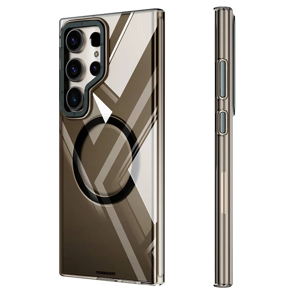 Youngkit Galaxy S24 Ultra Kılıf Magsafe Şarj Özellikli Sararmaya Karşı Dayanıklı Youngkit Clear Crystal Serisi Kapak ürün görseli 1