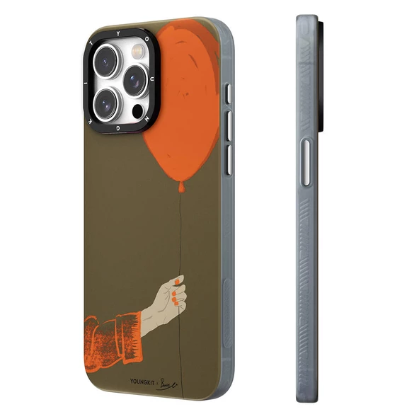 Youngkit Apple iPhone 15 Pro Kılıf Magsafe Şarj Özellikli Youngkit Orange Serisi Flying Balloon Kapak ürün görseli 1