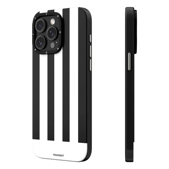 Youngkit Apple iPhone 15 Pro Max Kılıf Magsafe Şarj Özellikli Youngkit Striped Piano Keys Serisi Kapak ürün görseli 1