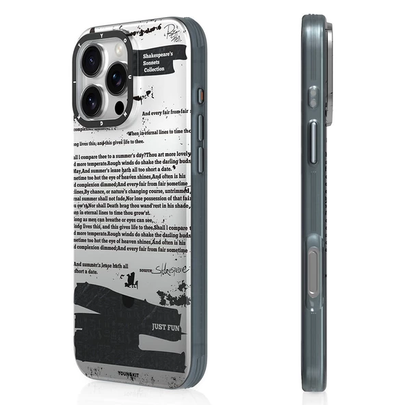 Youngkit Apple iPhone 16 Pro Kılıf Magsafe Şarj Özellikli Youngkit Literary Serisi Shakespeare Kapak ürün görseli 1