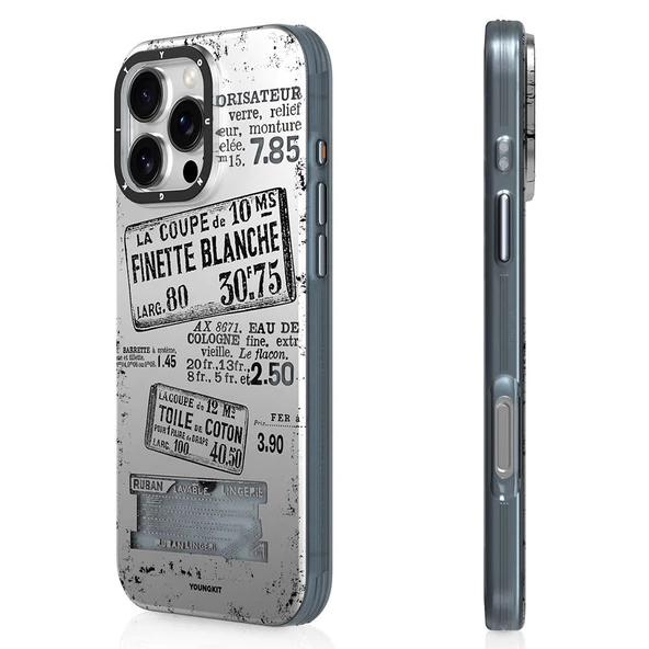 Youngkit Apple iPhone 16 Pro Kılıf Magsafe Şarj Özellikli Youngkit Literary Serisi Retro Magz Kapak ürün görseli 1