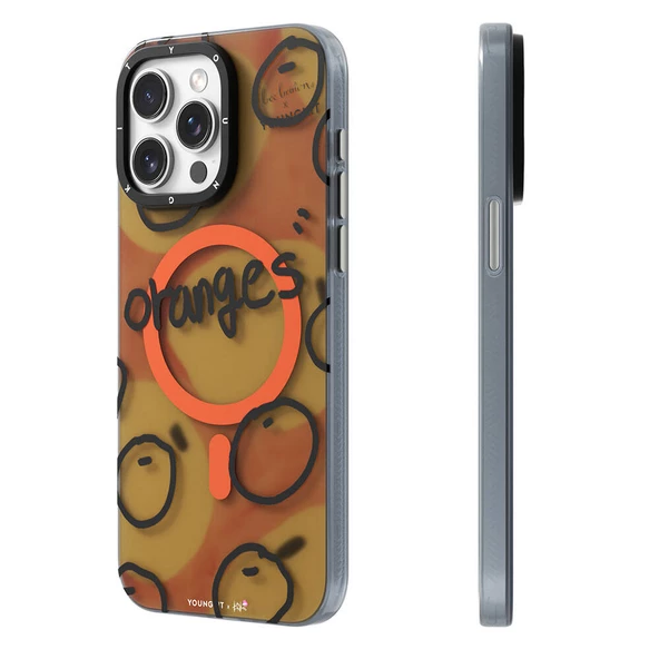 Youngkit Apple iPhone 15 Pro Kılıf Magsafe Şarj Özellikli Bee Brown Tasarımlı Youngkit Funny Serisi Kapak ürün görseli 1