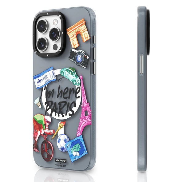 Youngkit Apple iPhone 15 Pro Kılıf Magsafe Şarj Özellikli Youngkit in Paris Serisi Kapak ürün görseli 1