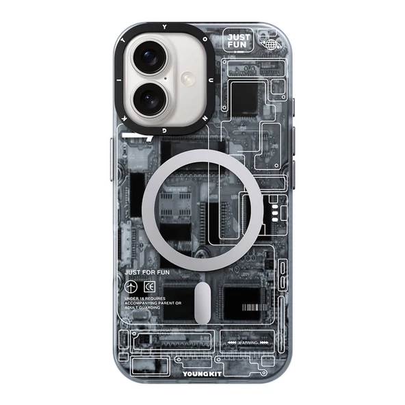 Youngkit Apple iPhone 16 Plus Kılıf Magsafe Şarj Özellikli Youngkit Technology Serisi Kapak ürün görseli 1
