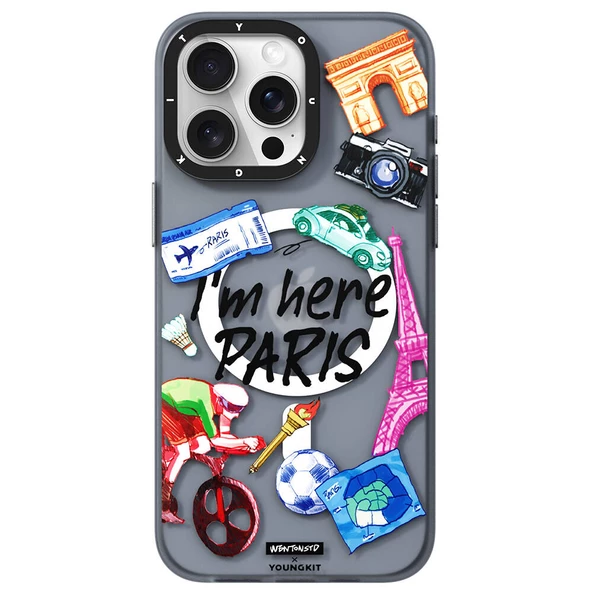 Youngkit Apple iPhone 15 Pro Max Kılıf Magsafe Şarj Özellikli Youngkit in Paris Serisi Kapak ürün görseli 1