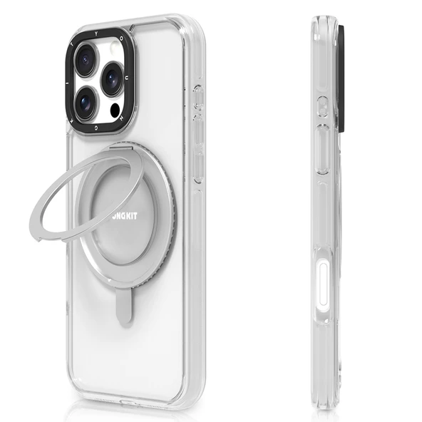 Youngkit Apple iPhone 16 Pro Kılıf Magsafe Şarj Özellikli Parmak Ring Standlı Youngkit Pivot Serisi Kapak ürün görseli 1