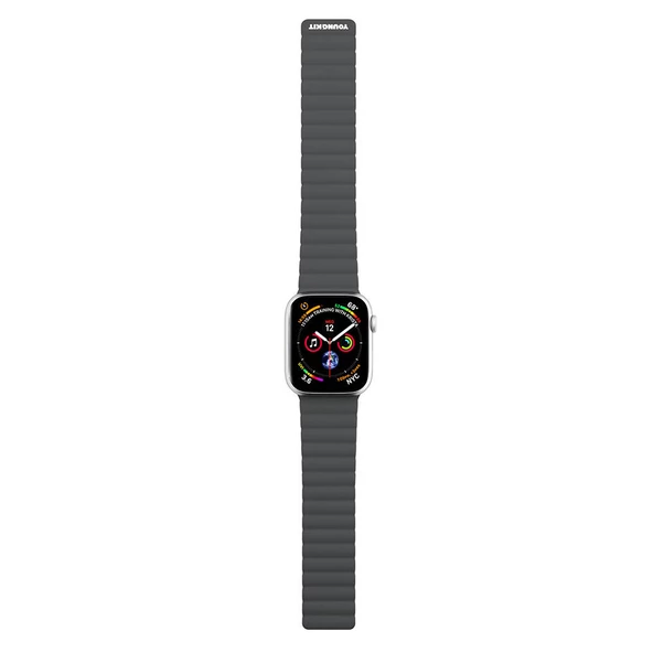 Youngkit Apple Watch 7 45mm Kordon Youngkit Classical Magnetik Tak Çıkar Silikon Strap Kayış ürün görseli 1