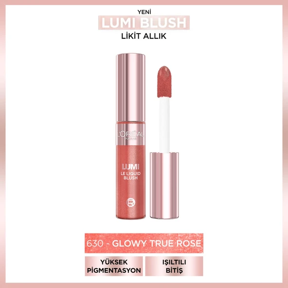 L’Oréal Paris Lumi Blush Likit Allık - 630 Glowy True Rose ürün görseli 1