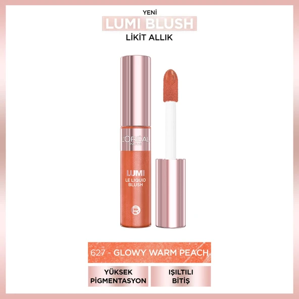 L’Oréal Paris Lumi Blush Likit Allık - 627 Glowy Warm Peach ürün görseli 1