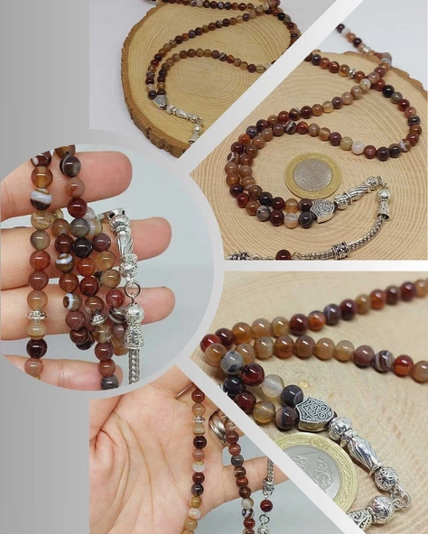 Akik Taşı 99luk Tesbih 6mm (17306) ürün görseli 1