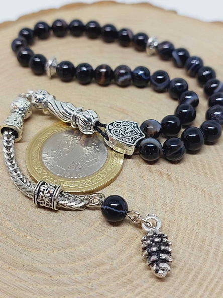Akik Taşı 33lük Tesbih 6mm (17309) - Resim 3