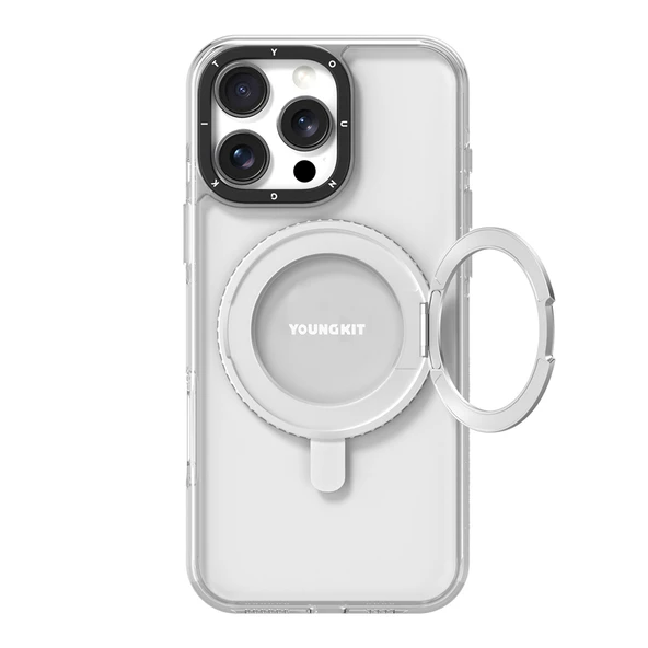 Youngkit Apple iPhone 16 Pro Max Kılıf Magsafe Şarj Özellikli Parmak Ring Standlı Youngkit Pivot Serisi Kapak ürün görseli 1